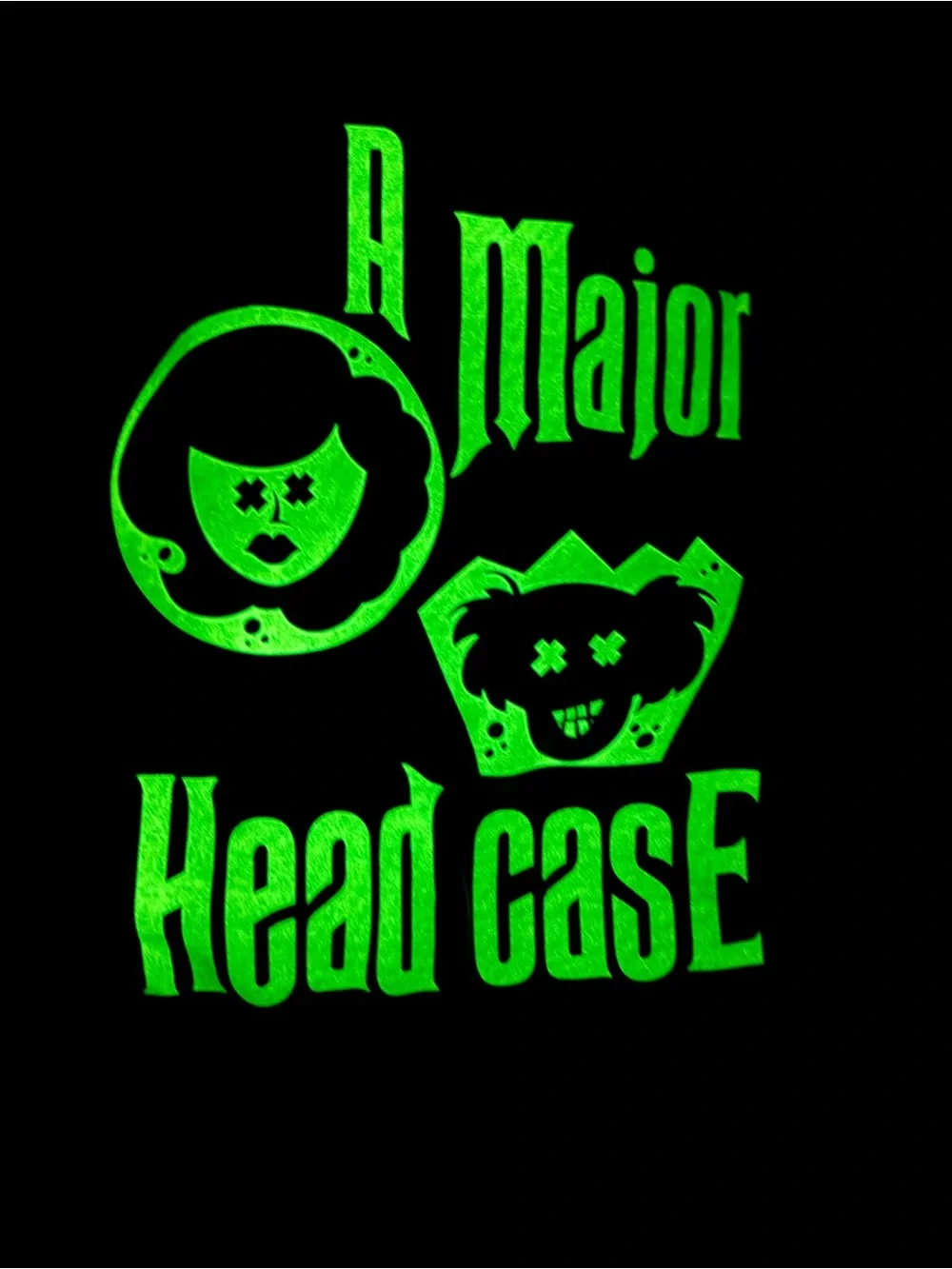 Haunted Mansion “A Major Head Case” Glow in the Dark Tee |Disney Inspired| small
